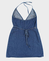 Vintage 90s Guess Denim Wrap Mini Dress - XS