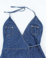 Vintage 90s Guess Denim Wrap Mini Dress - XS