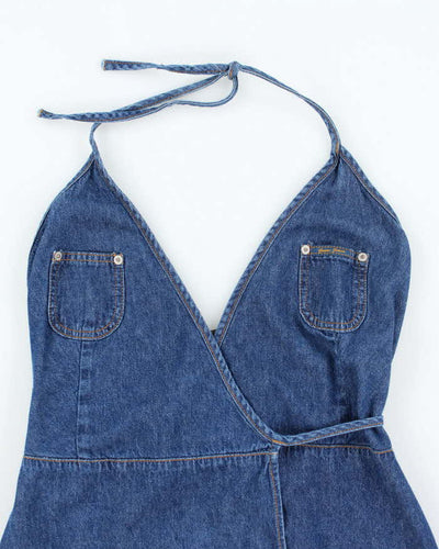 Vintage 90s Guess Denim Wrap Mini Dress - XS