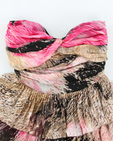Vintage Y2k 00s Diane Von Furstenberg Silk Ruffle Mini Dress - S