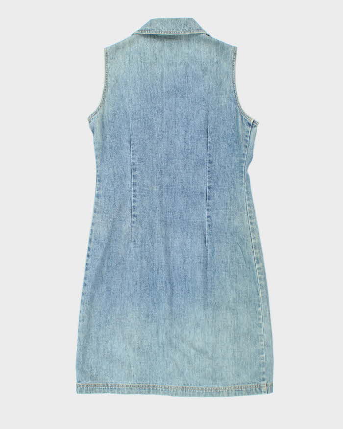 Vintage 90s Nevada Zip-Up Denim Dress - M