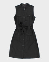 Vintage Y2k 00s Fylo Black Button-Up Dress - M