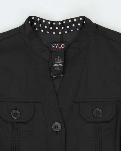 Vintage Y2k 00s Fylo Black Button-Up Dress - M
