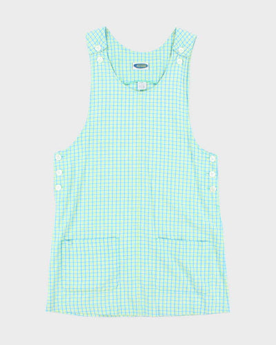 Vintage 90s Next Issue Checked Pinafore Dress - M