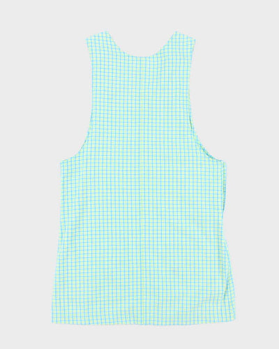 Vintage 90s Next Issue Checked Pinafore Dress - M