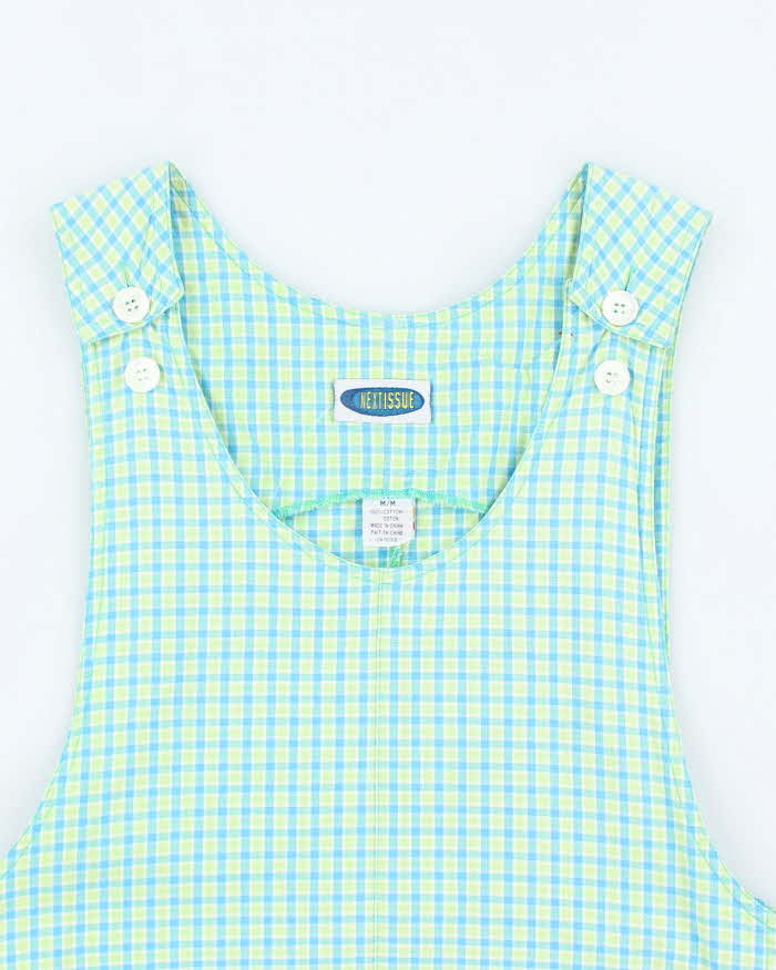 Vintage 90s Next Issue Checked Pinafore Dress - M