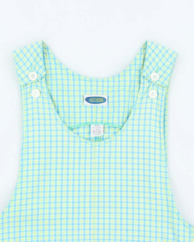 Vintage 90s Next Issue Checked Pinafore Dress - M