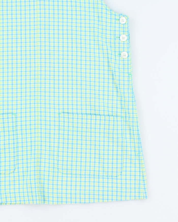 Vintage 90s Next Issue Checked Pinafore Dress - M