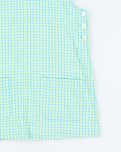 Vintage 90s Next Issue Checked Pinafore Dress - M