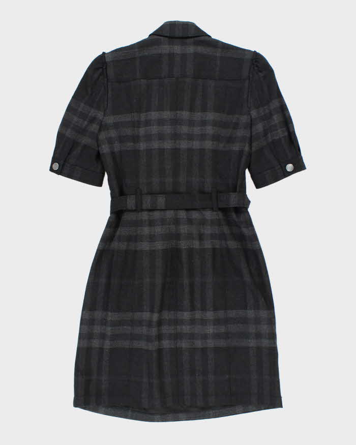 Vintage Burberry Brit Wool Checked Dress - S