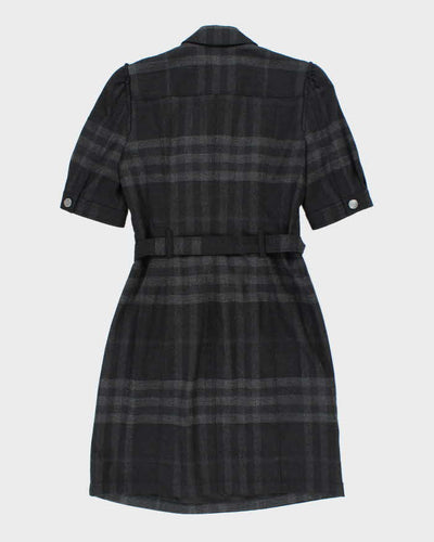 Vintage Burberry Brit Wool Checked Dress - S
