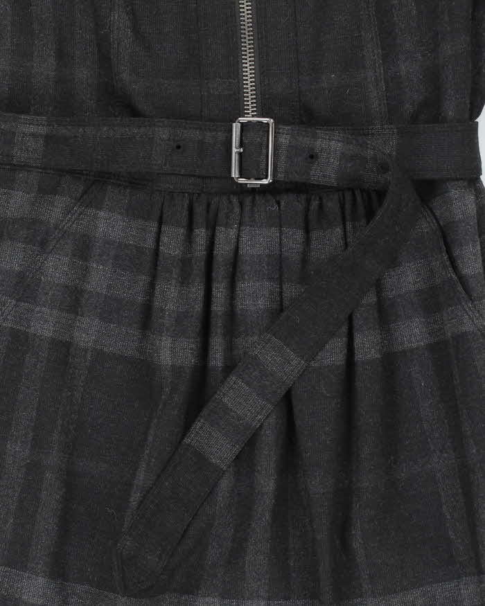 Vintage Burberry Brit Wool Checked Dress - S