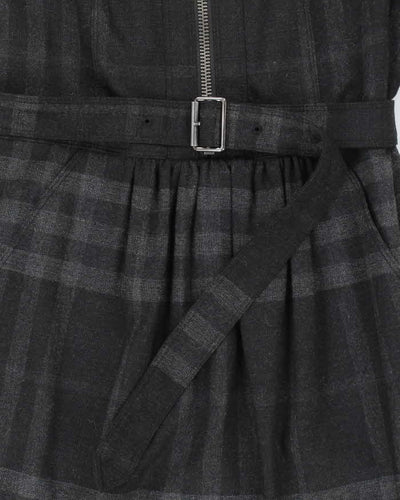 Vintage Burberry Brit Wool Checked Dress - S