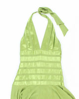 Vintage Y2k 00s BCBG Silk Halter Neck Dress - S