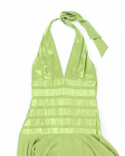 Vintage Y2k 00s BCBG Silk Halter Neck Dress - S