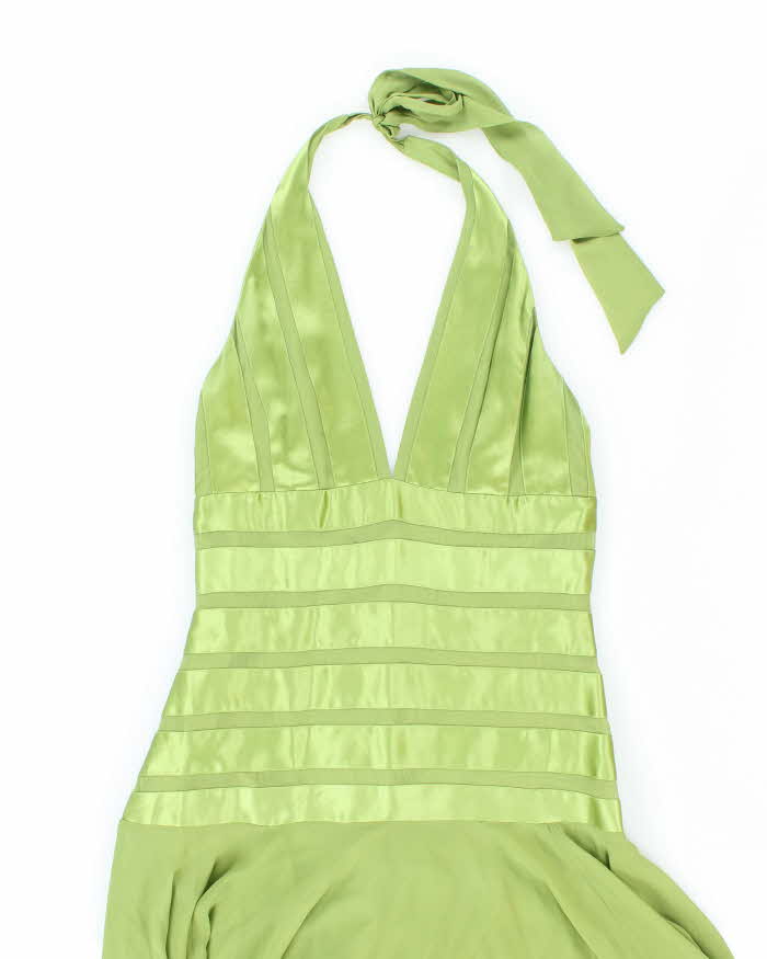Vintage Y2k 00s BCBG Silk Halter Neck Dress - S