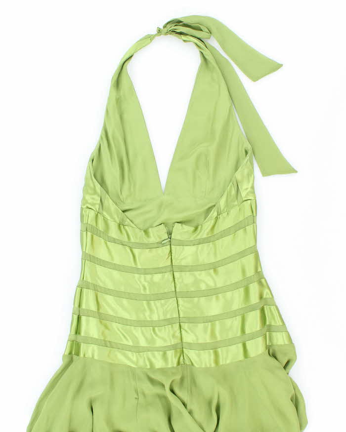 Vintage Y2k 00s BCBG Silk Halter Neck Dress - S