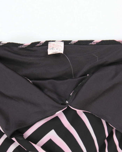 Vintage 90s Ellen & Eric Stripe Halter Neck Dress - M
