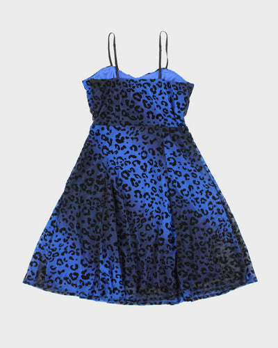 Vintage Y2k 00s Maddy Paige Leopard Print Sequin Dress - S