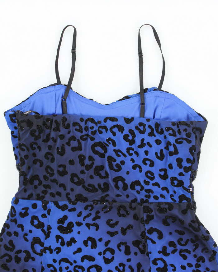 Vintage Y2k 00s Maddy Paige Leopard Print Sequin Dress - S