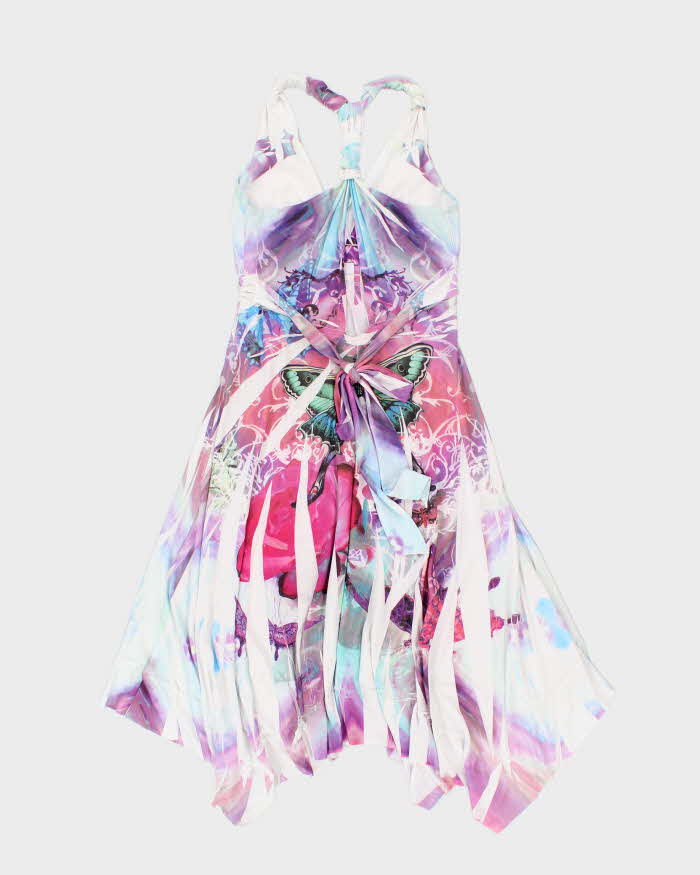 Vintage Y2k 00s Pusch Butterfly Pattern Dress - S