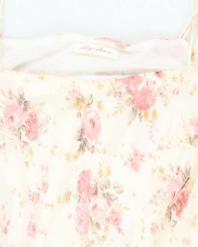 Vintage 90s Illy-chen Floral Dress - S