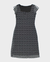 Vintage 90s Mesh Pattern Dress - M