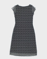 Vintage 90s Mesh Pattern Dress - M
