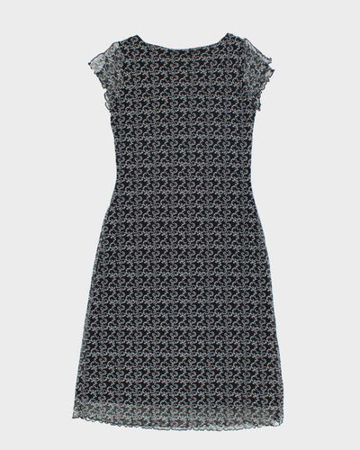 Vintage 90s Mesh Pattern Dress - M