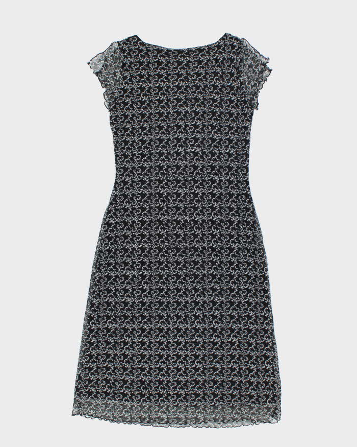 Vintage 90s Mesh Pattern Dress - M