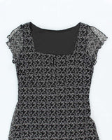 Vintage 90s Mesh Pattern Dress - M