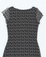 Vintage 90s Mesh Pattern Dress - M