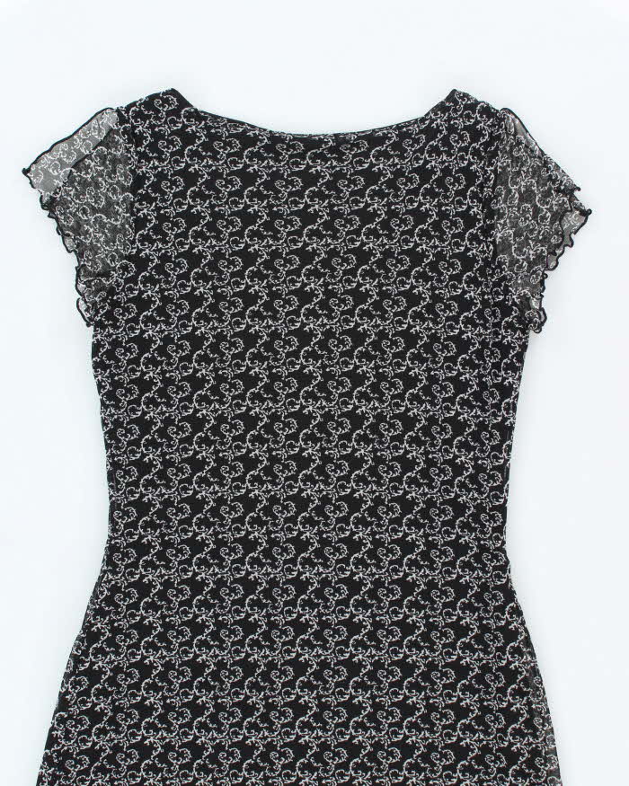 Vintage 90s Mesh Pattern Dress - M