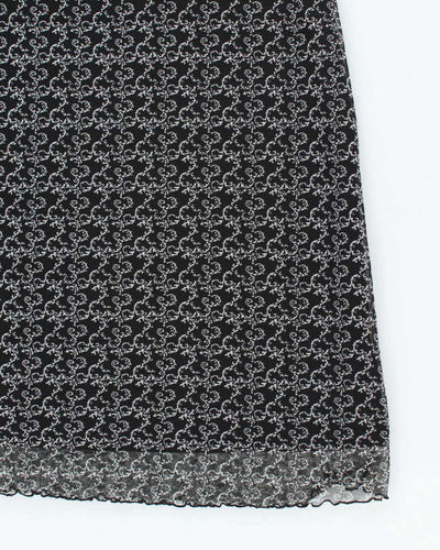 Vintage 90s Mesh Pattern Dress - M