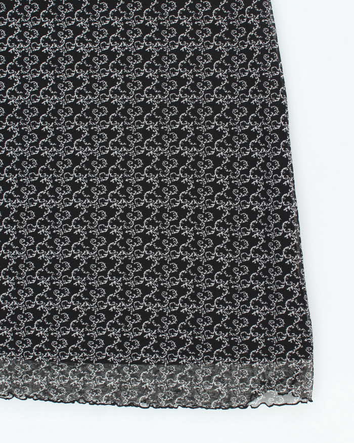 Vintage 90s Mesh Pattern Dress - M
