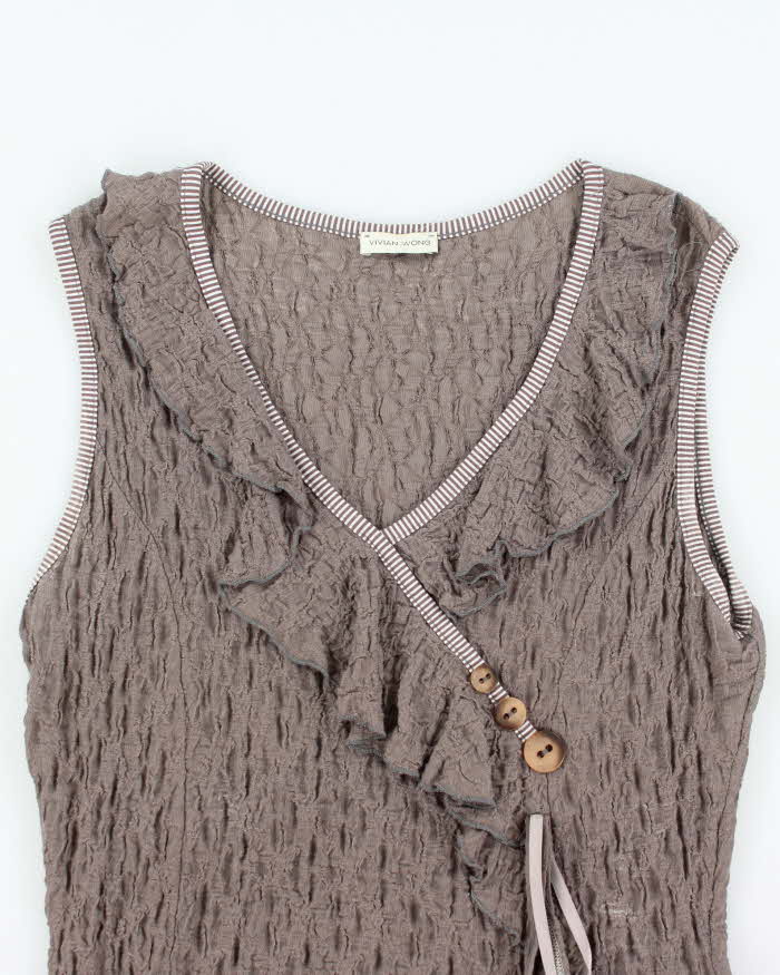 Vintage Y2k 00s Vivian Wong Crinkle Dress - M