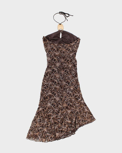 Vintage Y2k 00s Le Chateau Halter Dress - S