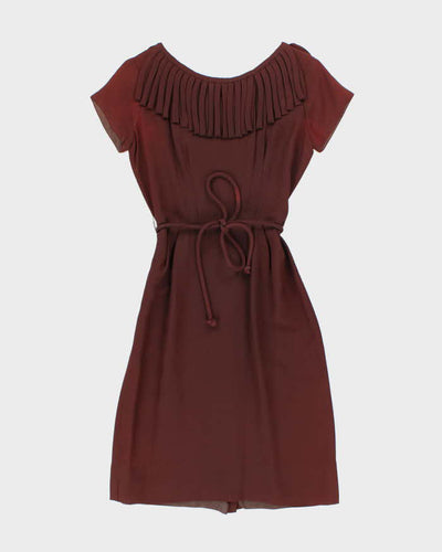 Vintage 40s/50s Brown Dress - M