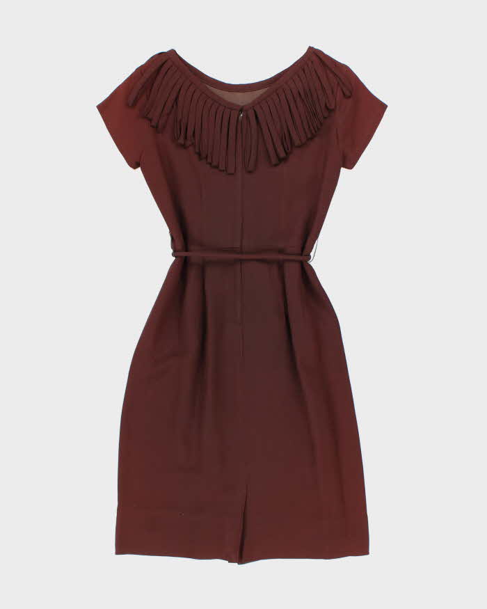 Vintage 40s/50s Brown Dress - M