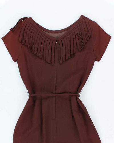 Vintage 40s/50s Brown Dress - M