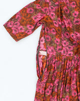 Vintage 50s Blue &amp; Green A-Line Dress - S