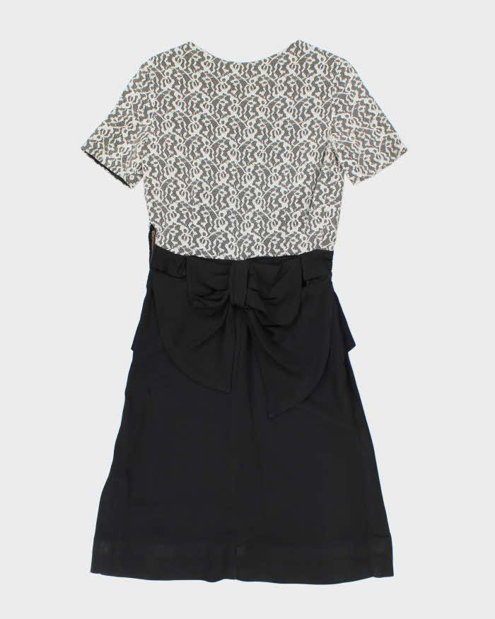 Vintage 50s Lace Bow Dress - M
