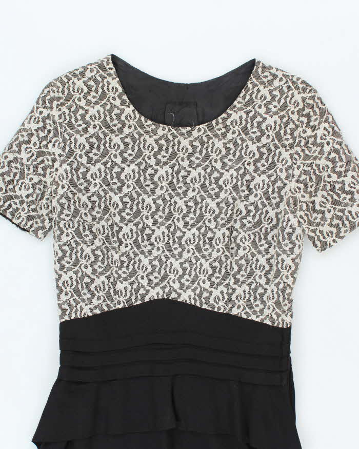 Vintage 50s Lace Bow Dress - M