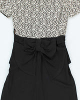 Vintage 50s Lace Bow Dress - M