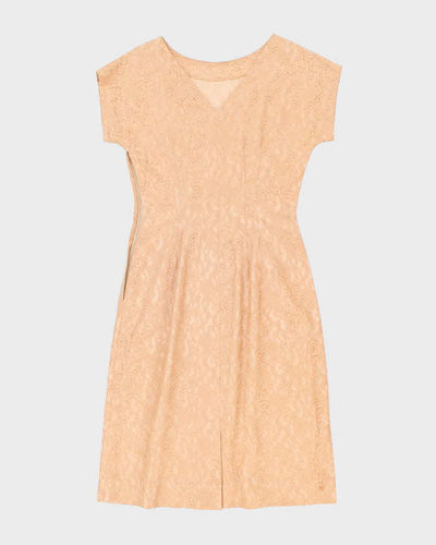 Vintage 50s Lace A-Line Dress - M