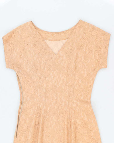 Vintage 50s Lace A-Line Dress - M