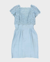 Vintage 50s Lace A-Line Dress - L