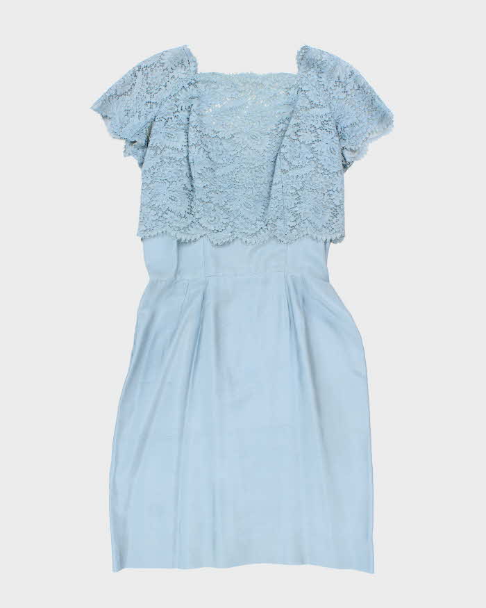 Vintage 50s Lace A-Line Dress - L