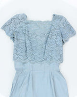 Vintage 50s Lace A-Line Dress - L