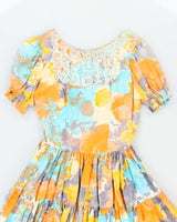 Vintage 70s/80s Western Fashion Floral Dress - S